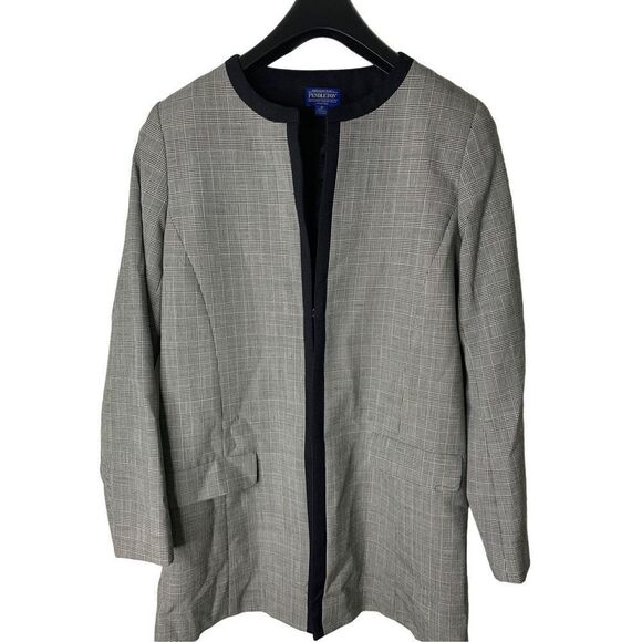 Pendleton vintage houndstooth jacket 100% virgin wool size 10 - Picture 1 of 6